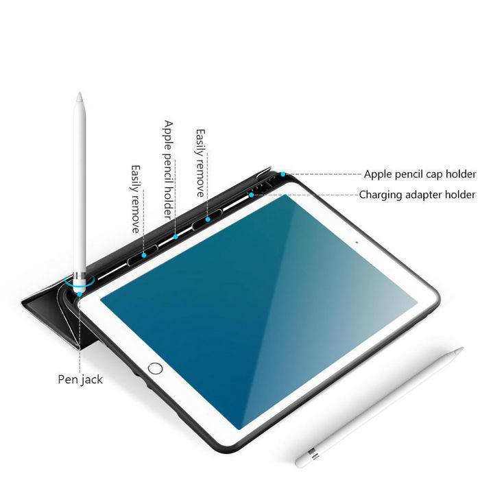 Image of eSTUFF Pencil case for iPad Mini 6 (2021) - Black 20.1 cm (7.9") Folio