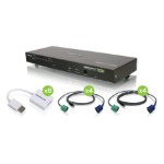 iogear GCS1808DPKITU KVM switch Rack mounting Black