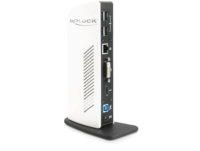 Image of DeLOCK 87568 notebook dock/port replicator Wired Black, White