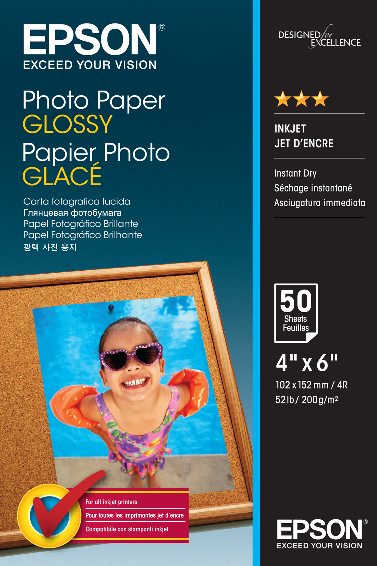 Image of Epson Photo Paper Glossy - 10x15cm - 50 sheets