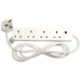 Cables Direct RB-02M04D power extension 2 m 4 AC outlet(s) Indoor White