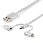 StarTech.com LTCUB6GR USB cable USB 2.0 70.9" (1.8 m) USB A Micro-USB B Silver