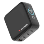Verbatim 140W Mini GaN Charger with Display Universal Black AC Fast charging Indoor