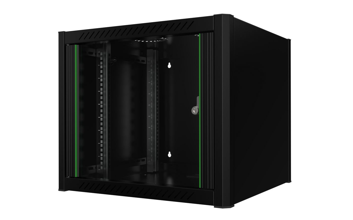 Image of Lanview RWM09U56BL rack cabinet 9U Wall mounted rack Black
