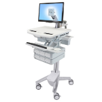 Ergotron StyleView Aluminium, Grey, White Flat panel Multimedia cart