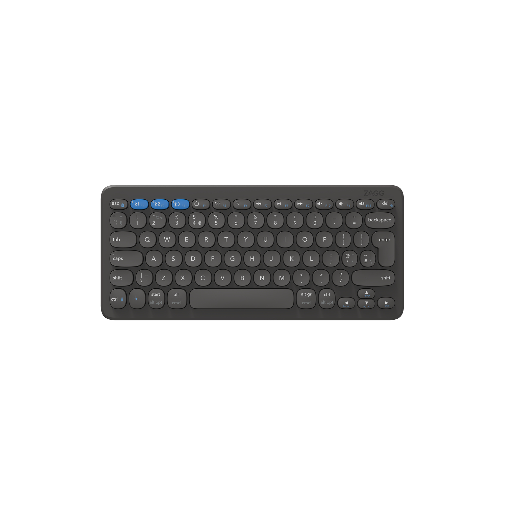 103211032 ZAGG -KB-Wireless Keyboard-12-inch-UNIV-Charcoal-UK