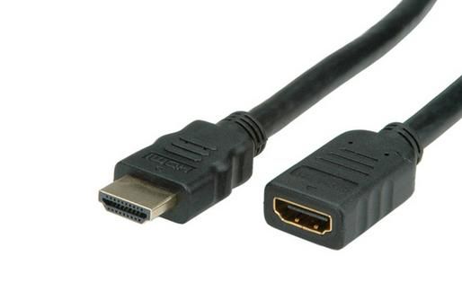 Value HDMI High Speed Cable + Ethernet, M/F 1 m