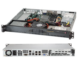 Supermicro SuperServer 5018A-MLTN4 Rack (1U) Black, Silver