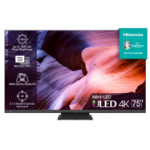 Hisense 75U8KQ 190.5 cm (75") 4K Ultra HD Wi-Fi Black, Grey 650 cd/mÂ²