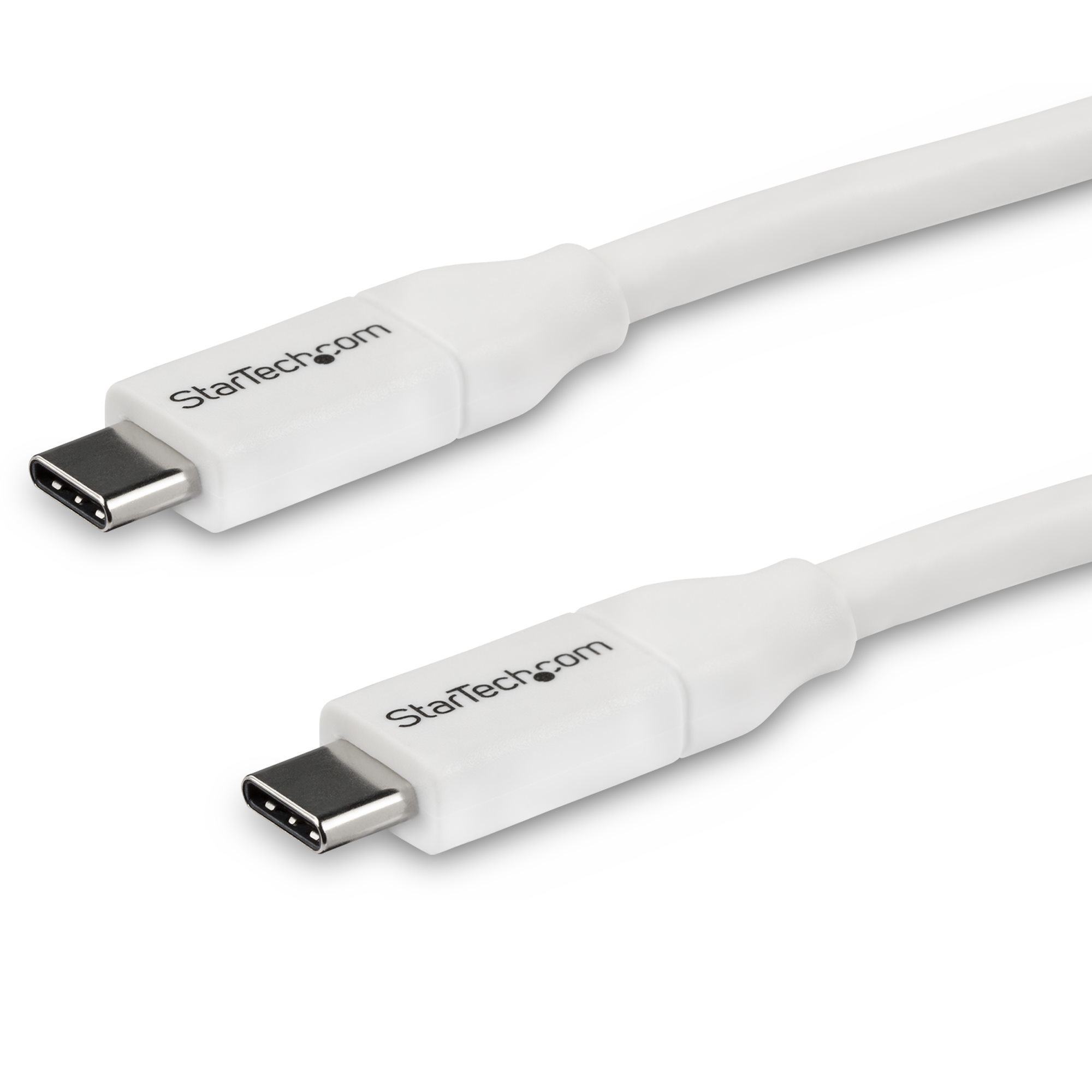 Image of StarTech.com USB-C to USB-C Cable w/ 5A PD - M/M - White - 4 m (13...