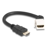 DeLOCK 90319 HDMI kabel 0,2 m Zwart, Wit