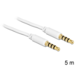 DeLOCK 3.5mm - 3.5mm, 5m audio cable White