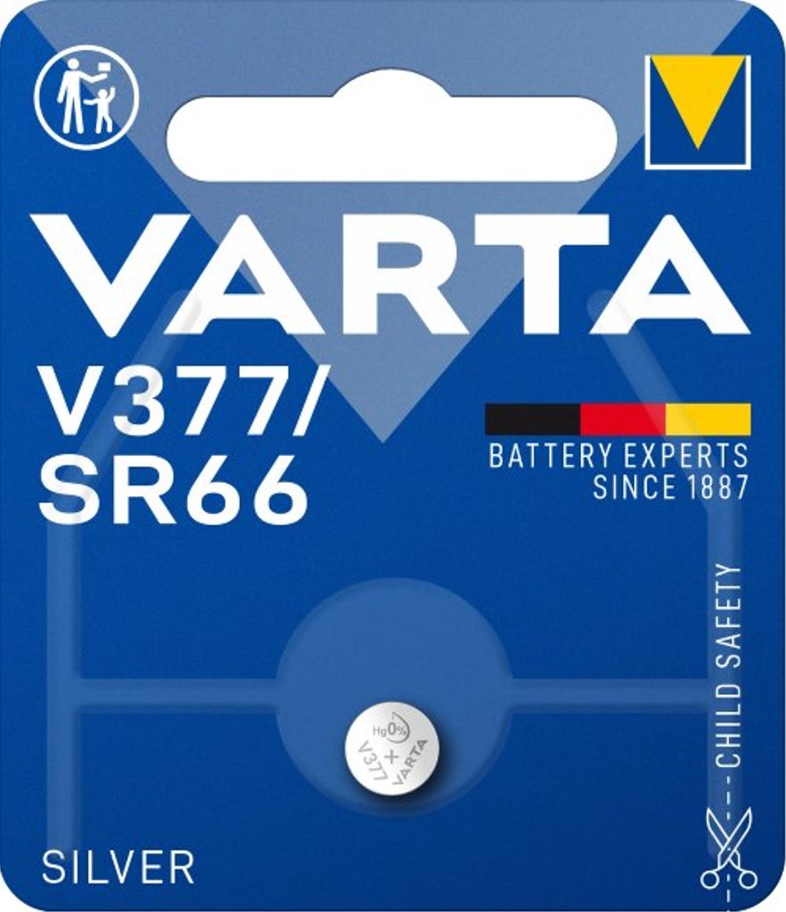 EU Product - Silver Coin button cell battery V377 / SR66 thumbnail