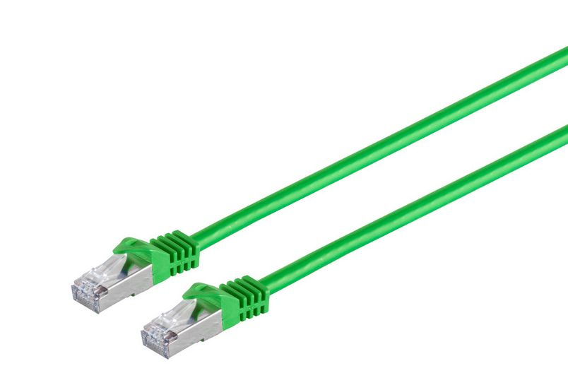 Photos - Cable (video, audio, USB) Microconnect SFTP701G networking cable Green 1 m Cat7 S/FTP  (S-STP)