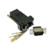 Cables Direct UT-151 cable gender changer 9 Way RJ-45 Aluminium, Black