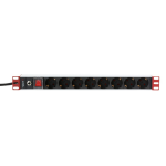 Techly Rack 19" Power Strip 8 Outlets Schuko Plug