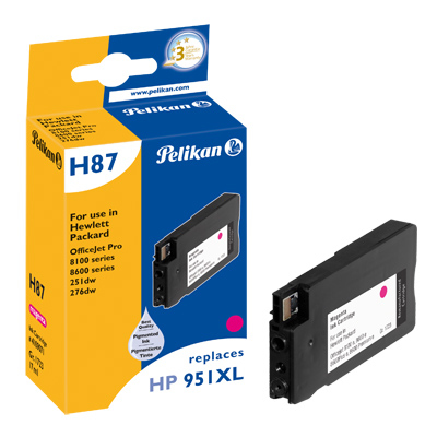 Image of Pelikan 4109071/H87 Ink cartridge magenta, 1.57K pages ISO/IEC...