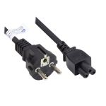 Alcasa P0005-S030 electriciteitssnoer Zwart 3 m Netstekker type E+F C5 stekker
