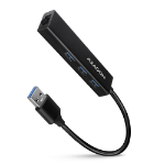 Axagon HMA-GL3A Multiport-Hub USB 3.0 Typ A Gbit-LAN 3x USB-A microSD Wired USB 3.2 Gen 1 (3.1 Gen 1) Type-A Black