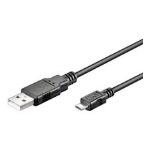 Goobay 95736 USB cable 0.15 m USB 2.0 USB A Micro-USB B Black