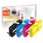 Peach PI300-857 inktcartridge 4 stuk(s) Compatibel Normaal rendement Zwart, Cyaan, Magenta, Geel