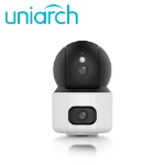 UNIARCH Cámara IP Wifi Uniarch (Uho-S3S-M33D) 3MP+3MP / Lente 4mm / IR10M / MicroSD 512GB / Micrófono + Altavoz / USB-C / Interior / Serie Panda -