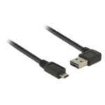 DeLOCK 0.5m, USB2.0-A/USB2.0 Micro-B USB cable USB A Micro-USB B Black