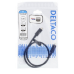 Deltaco USBC-1401 USB-kablar 0,5 m USB 3.2 Gen 2 (3.1 Gen 2) Svart