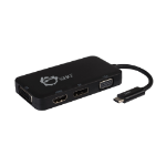 Siig CB-TC0611-S1 video cable adapter 5.91" (0.15 m) USB Type-C DVI + VGA (D-Sub) + DisplayPort + HDMI Black
