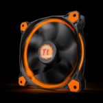 Thermaltake Riing 14 Computer behuizing Ventilator 14 cm Zwart, Oranje