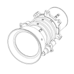 Barco R9801840 projection lens G50-W6, G50-W7, G50-W8, G60-W7, G62-W11, G62-W14, G62-W9, PGWU-62L, PGWU-62L-K