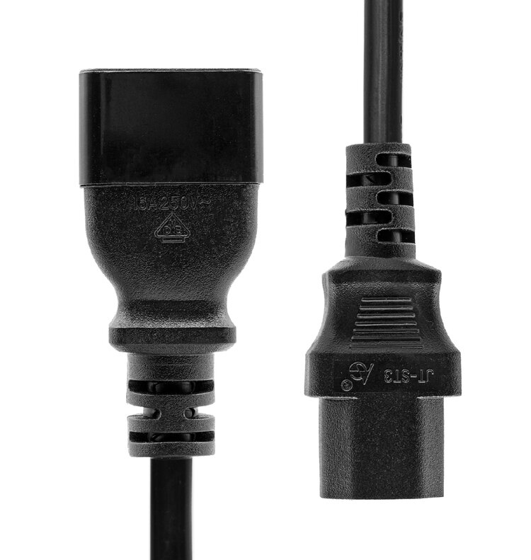 Image of ProXtend C13 to C20 Power Extension Cord Black 1m