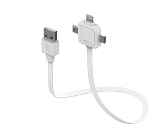 Image of Allocacoc POWER USBCABLE mobile phone cable White USB A Micro-USB...