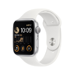 Apple Watch SE OLED 44 mm Digital 368 x 448 pixels Touchscreen Silver Wi-Fi GPS (satellite)