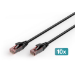 Digitus CAT 6 U-UTP outdoor patch cord, Cu, PE, 10 pcs.