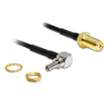 DeLOCK 88466 signal cable 0.2 m Black, Gold, Silver