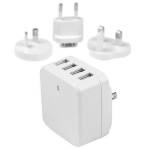 StarTech.com USB4PACWH mobile device charger White Indoor