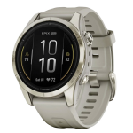 Garmin epix pro (Gen 2) 3.05 cm (1.2") AMOLED 42 mm Digital 390 x 390 pixels Touchscreen Gold, Light metallic Wi-Fi GPS (satellite)