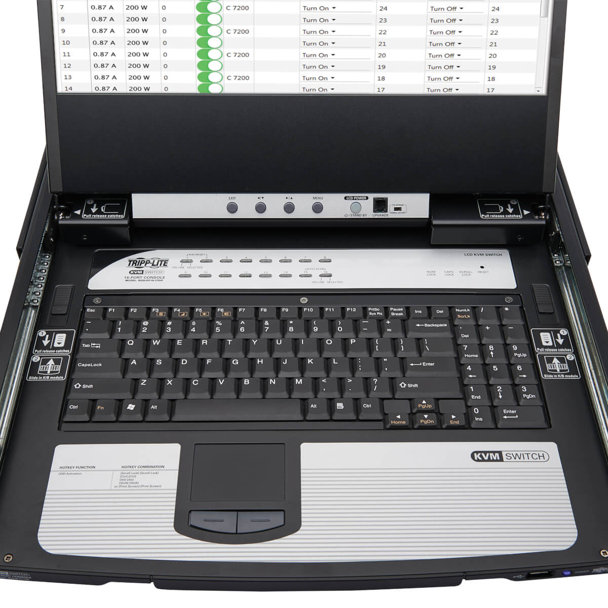 8-Port DisplayPort KVM Switch 4K 60Hz Met Rackmontage - USB Hub & Hotkey Bediening
