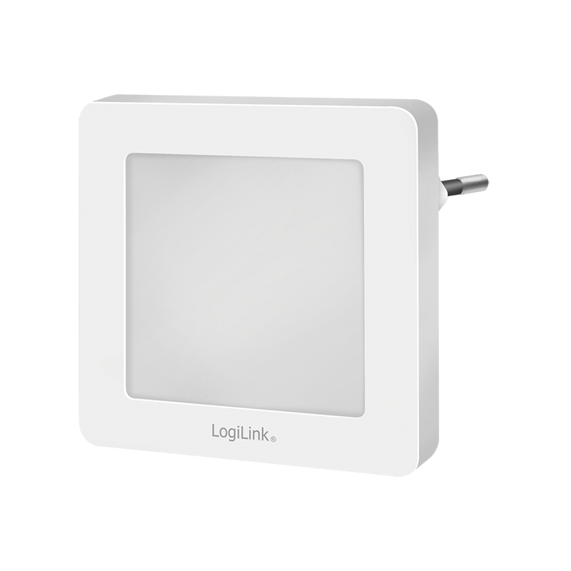 LogiLink LED night light socket, twilight sensor, square