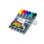 Staedtler Lumocolor permanent marker Chisel tip Black, Blue, Green, Red, Violet, Yellow 6 pc(s)