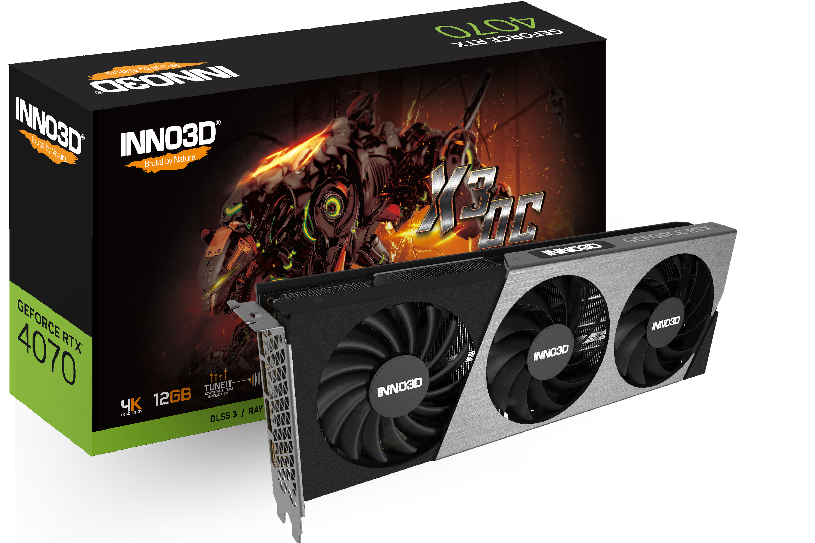 Image of Inno3D N40703-126XX-185252L graphics card NVIDIA GeForce RTX 4070...