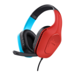 Trust GXT 416S Zirox Headset Bedraad Hoofdband Gamen Zwart, Cyaan, Rood