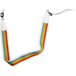 Polaroid Camera Strap Flat Rainbow White