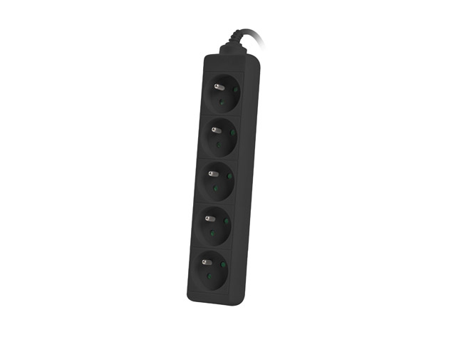 EU Product - Steckdosenleiste 3m 5x 230V EN Massivkupferk. sw