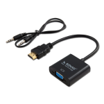 Savio CL-23/B video cable adapter 0.5 m VGA (D-Sub) HDMI Type A (Standard) Black