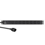 Lanview LVR-2MC14-SPD-C13X8 power distribution unit (PDU) 8 AC outlet(s) 1U Black