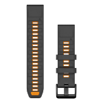 Garmin QuickFit Band Graphite, Orange Silicone