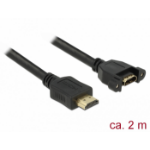 DeLOCK 85464 HDMI kabel 2 m HDMI Type A (Standaard) Zwart
