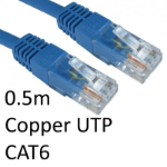 TARGET RJ45 (M) to RJ45 (M) CAT6 0.5m Blue OEM Moulded Boot Copper UTP Network Cable